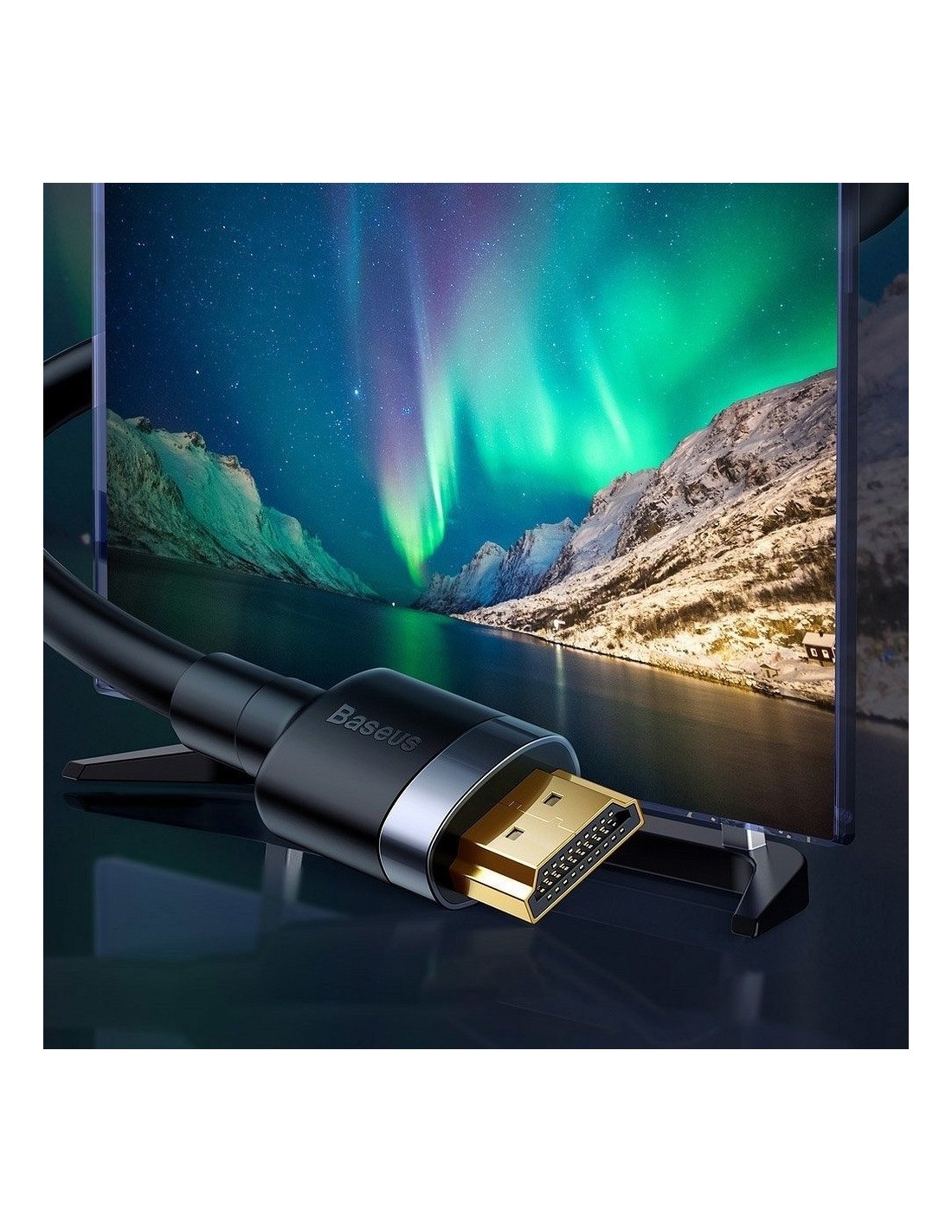 Câble HDMI 4K en Nylon Tressé avec Longueur 2m par Baseus - Noir - Français