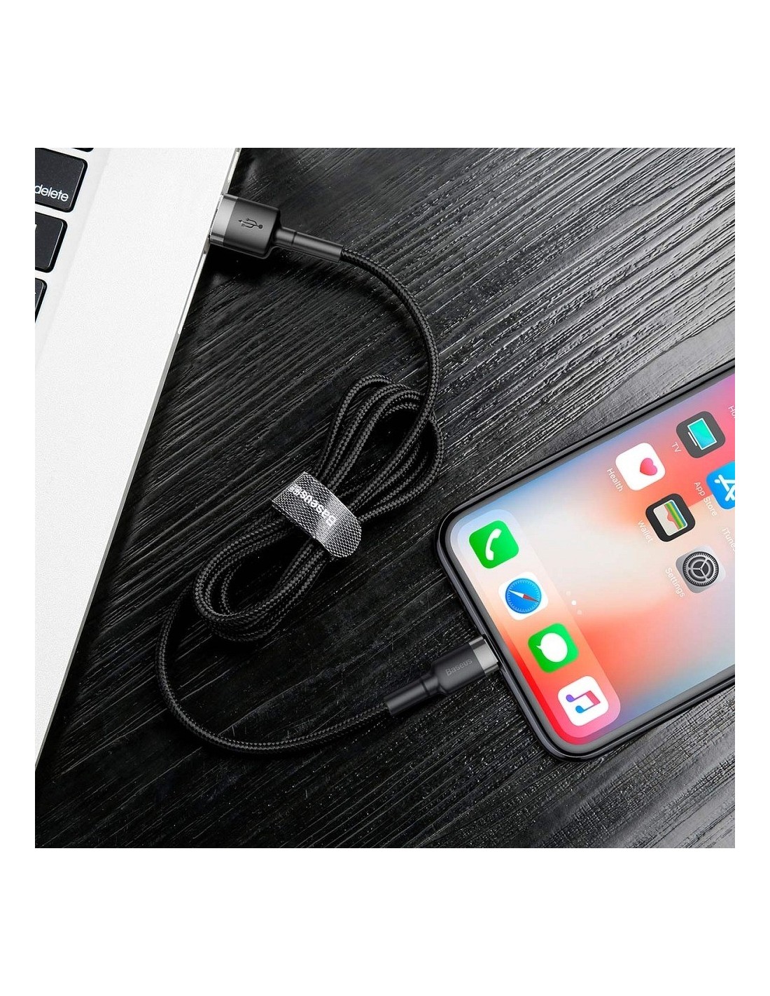 Câble charge rapide Nylon Tressé iPhone 2.4A XSSIVE 120cm