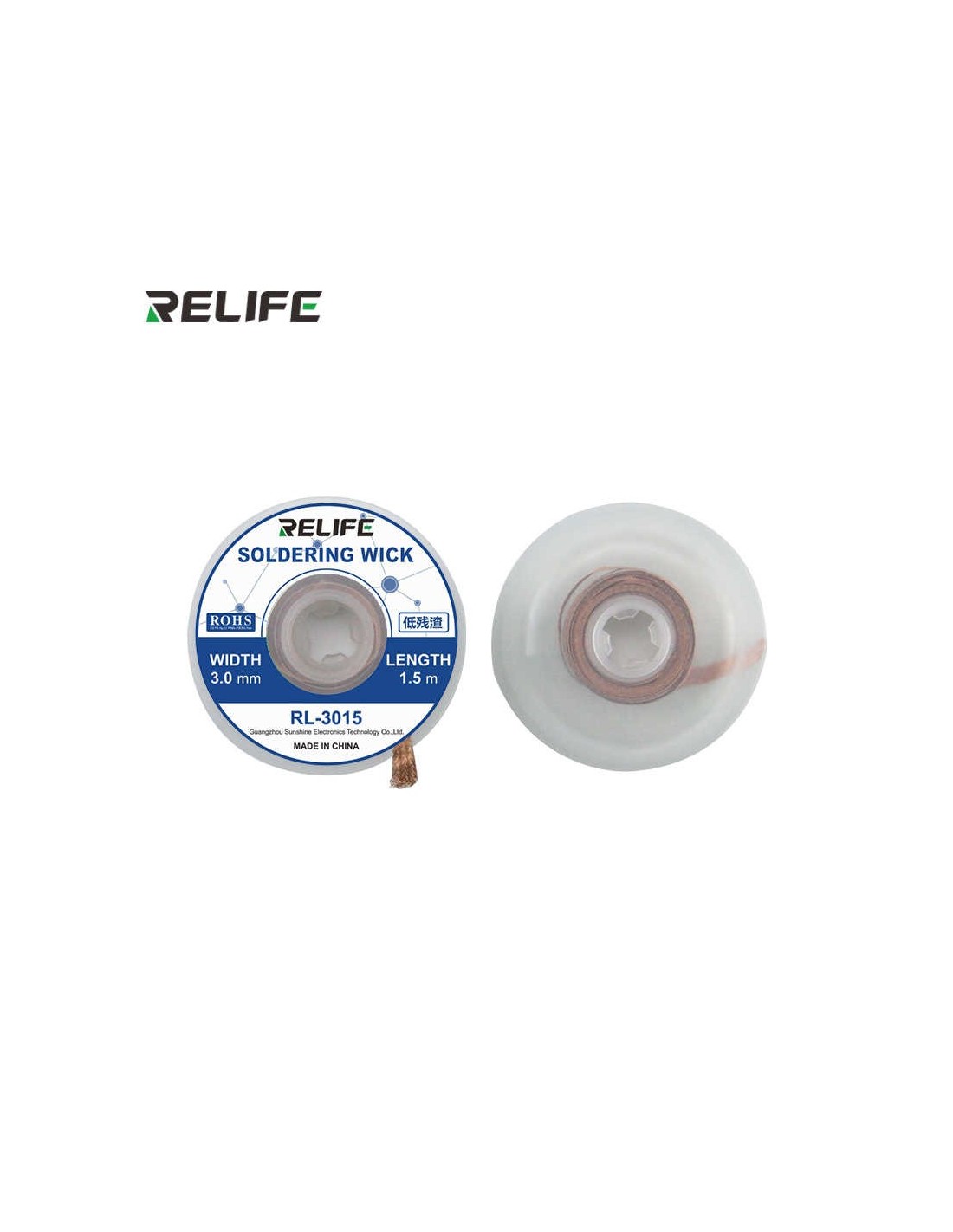 Tresse à dessouder 3mm Relife RL-3015