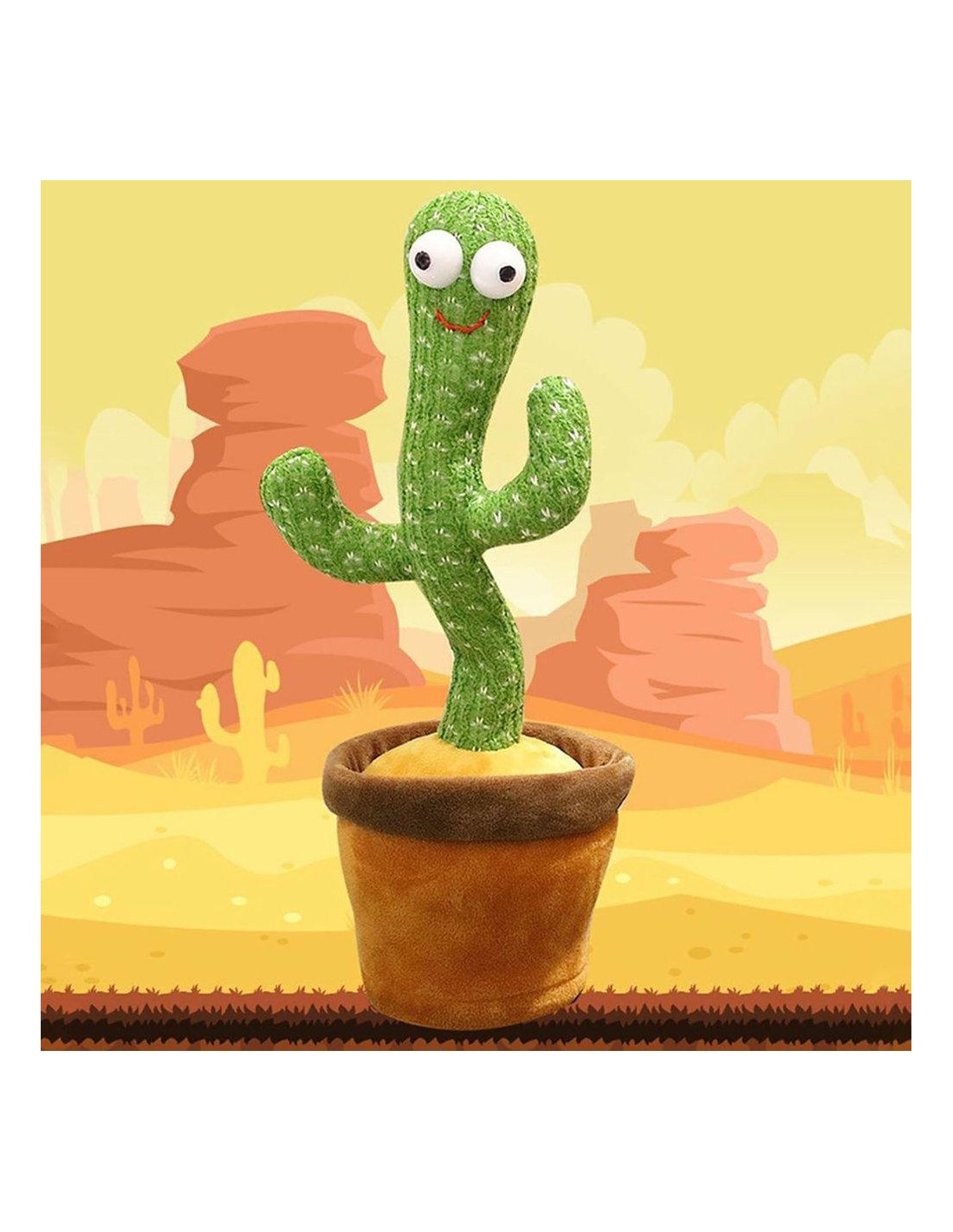 Igoods Jouet cactus dansant, avec 120 chansons, speelgoed cactus parlant  pour enfants.