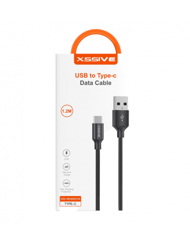 Câble charge rapide PD 20W USB Type C vers iPhone Nylon Tressé Xssive 120cm
