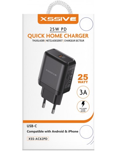 Fast Charging Adapter USB-C Original - Chargeur - Connexion USB-C - 25W -  Noir