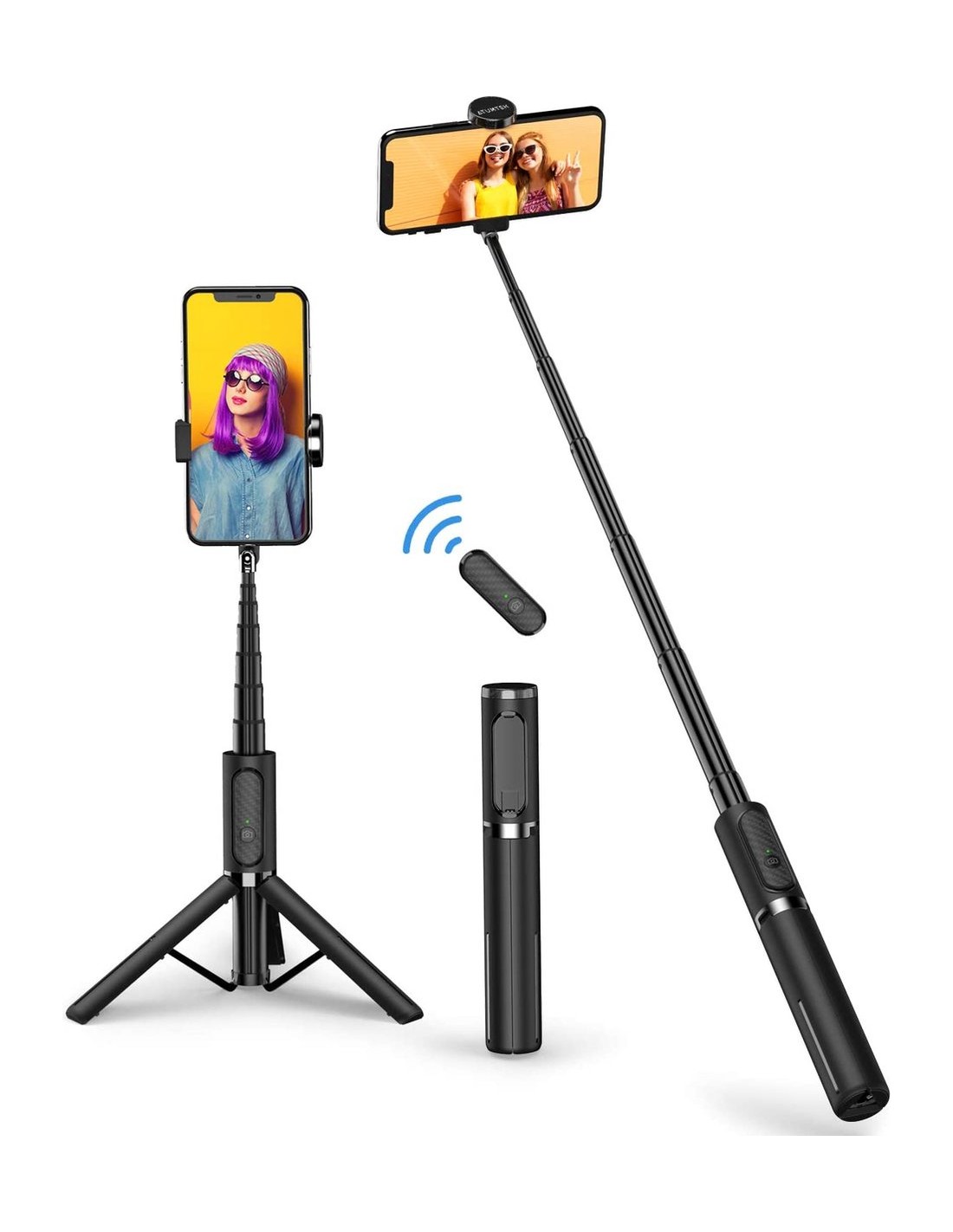 Generic Stabilisateur 1 Axe, Perche Trépied à Selfie, Éclairage LED Avec  Télécommande Bluetooth - Prix pas cher