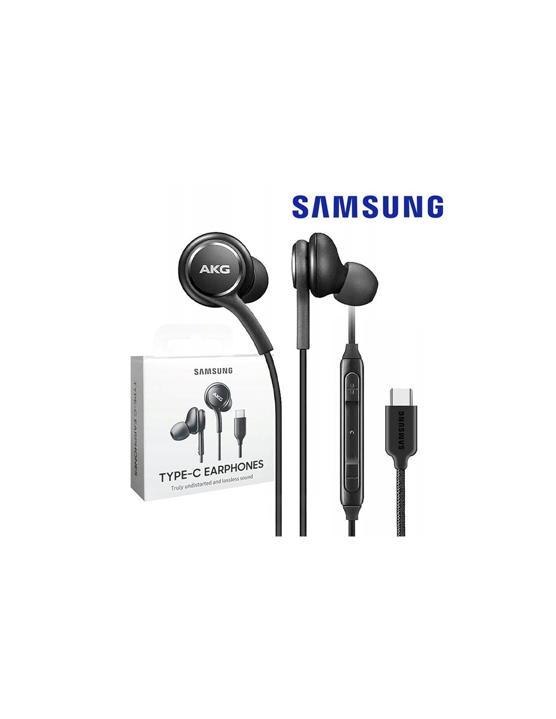 Écouteurs Samsung USB Type C Sound by AKG, Kit Mains Libres - Noir