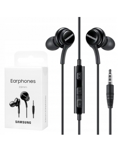 Ecouteurs Samsung Noir - Kit Main libre Jack 3,5mm EO-IA500BBE - Ret