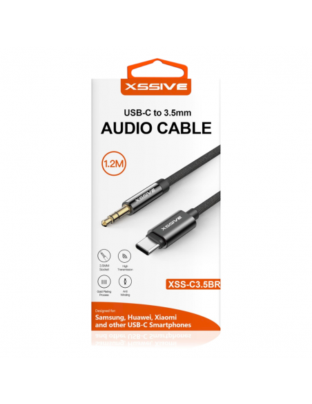 Câble audio Usb Type C vers auxiliaire Jack 3.5 mm Xssive XSS-C3
