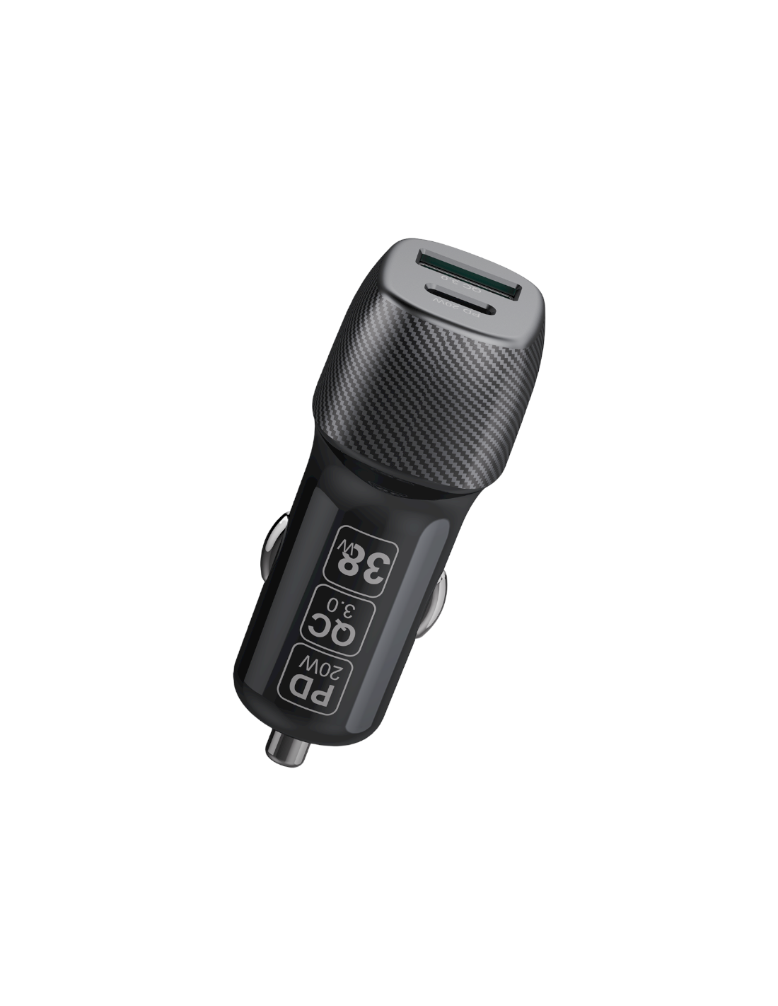 Chargeur voiture Usb Type A + Type C 38W PD Xssive XSS-CC32