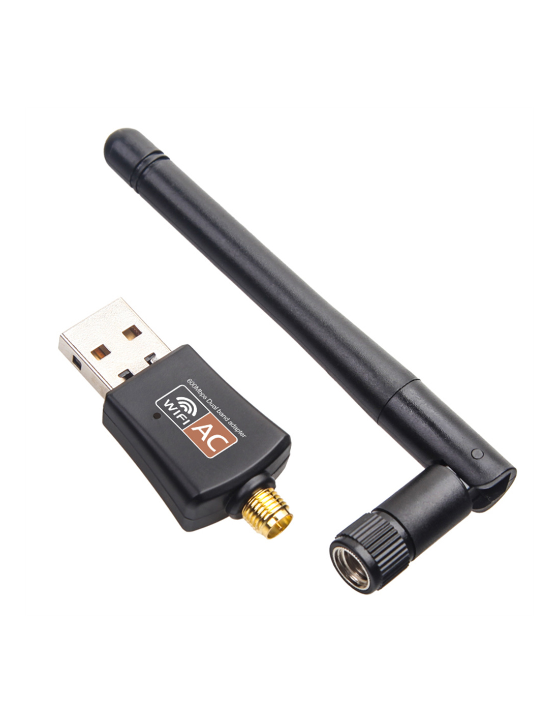 Adaptateur USB WiFi Bluetooth, ZVO 600Mbps Clé WiFi Dongle sans Fil avec  Double Bande 2.4/5.8 GHz Bluetooth 4.2, Mini Réseau Carte WiFi pour PC