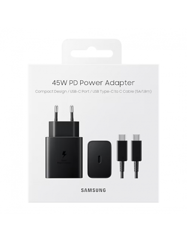 Chargeur rapide Usb Type C 45W + cable original Samsung EP-T4510